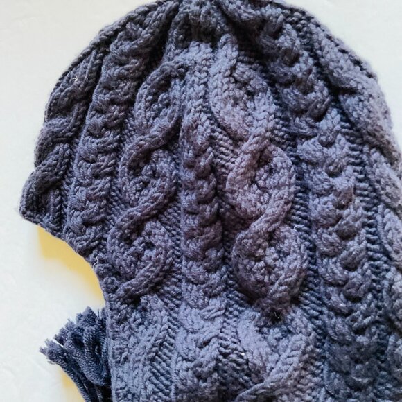 LANDS' END Women's Aran Hat with Ties NWT Size OSFM - Picture 3 of 5